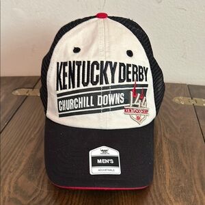 NWT Kentucky Derby Hat Mens SnapBack One Size Black Embroidered Trucker